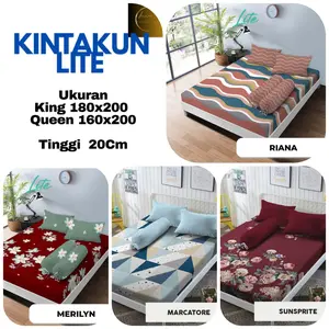 Sprei Kintakun LITE Sprei 180X200 Sprei 160x200 T20 /Sprei Kintakun SpringBed Bantal Guling seprai motif terbaru sprei  180x200  tinggi