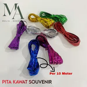 Pita Kawat Metalik Per 10 Meter Souvenir Warna Warni Twist Tie