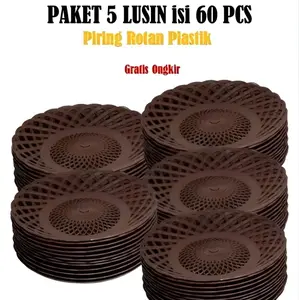 5 LUSIN / 60 PCS PIRING ROTAN Plastik Tebel Dan Kokoh Anyam Kitchenware