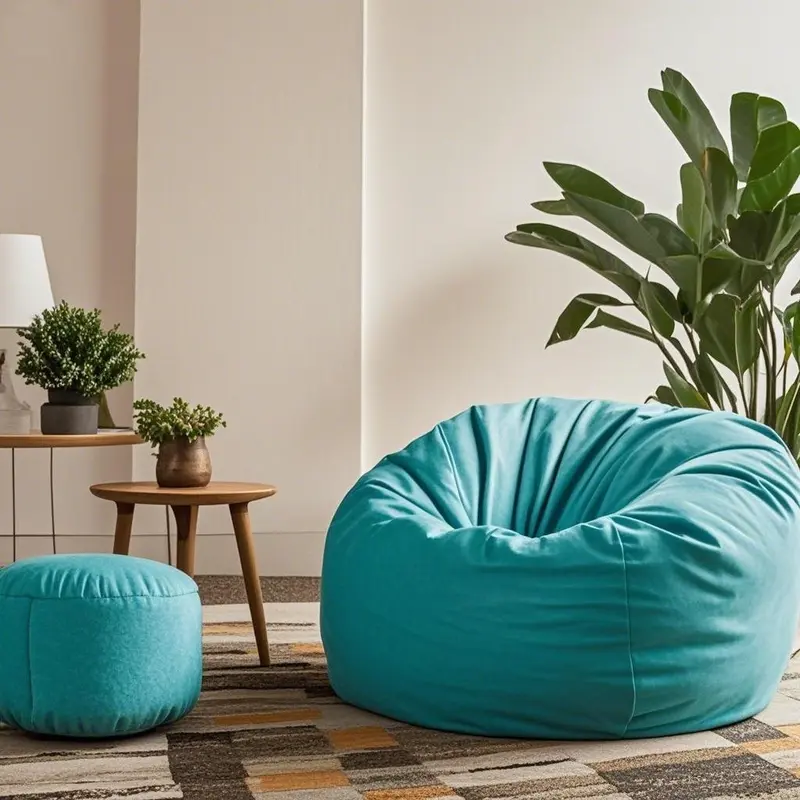Sofa Bed Minimalis Nordic: Warna Netral + Aksen Merah, Material Ramah Lingkungan | Garansi 1 Tahun Furniture Cafe 4