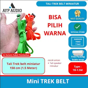 Tali Trek Belt miniatur 1 cm x 150 cm tali jagrak sound system Pilih WARNA