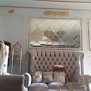 List Plat Strip Mirror Gold/3D Berperekat SS201 Stainless Steel Flat Decorative Lines/stiker dekorasi/wallpaper dinding roll