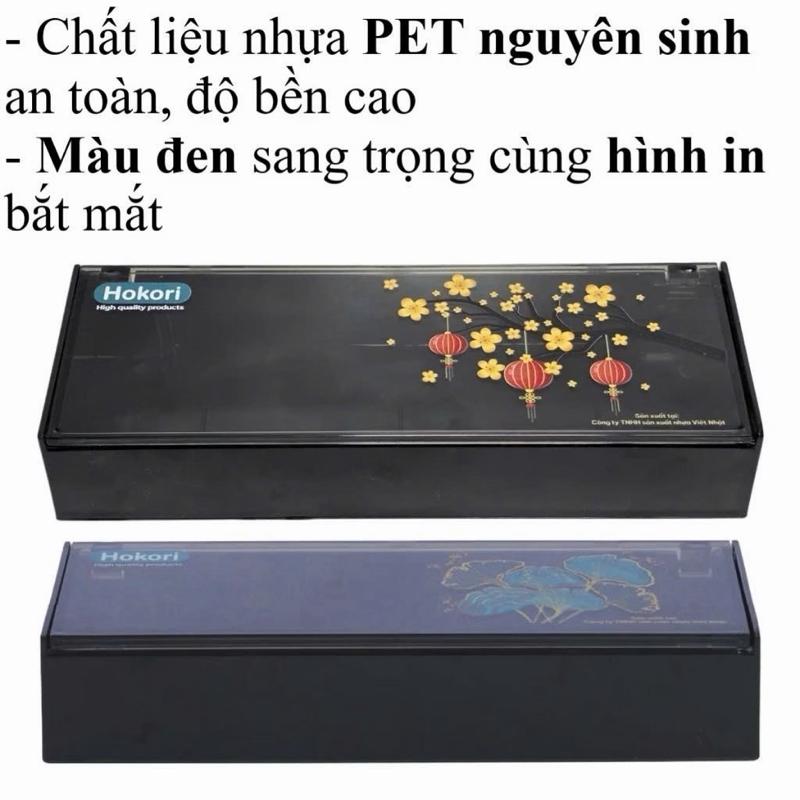 đũa có hộp đựng đũa muỗng Hokori Việt Nhật nhựa cao cấp, nắp kín chống bụi cho gian bếp 6792
