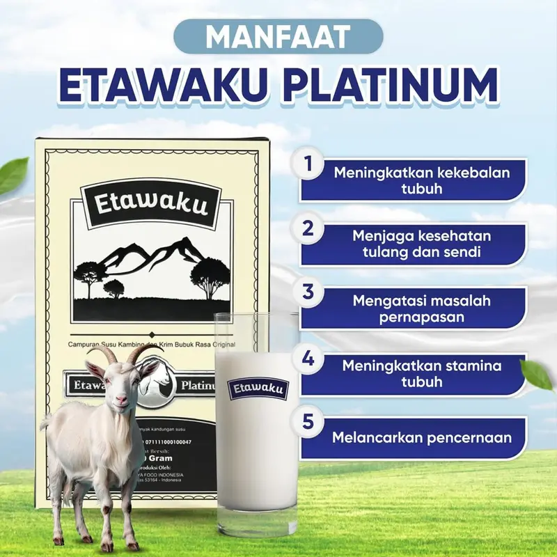 Etawaku Platinum - Susu Kambing Etawa Bubuk Asli BPOMnetto 200 Gram 1