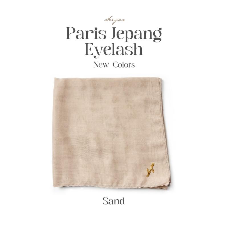 senja.id paris jepang eyelash Kerudung Nyaman / Muslim / Gold / Jilbab Basic / Segi / Square / Lembut / Instan / Voal / Merah / Empat 4