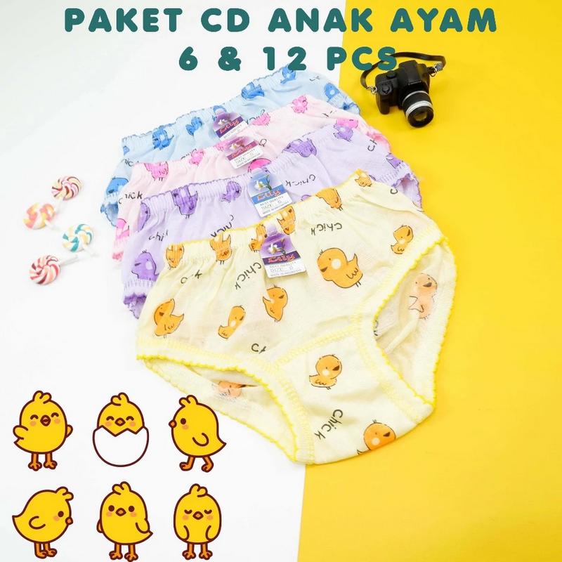 Harga 1 Lusin / Cd Anak Cewek / Cd Import / Pingganng karet / Size S- XL / Real pict 0