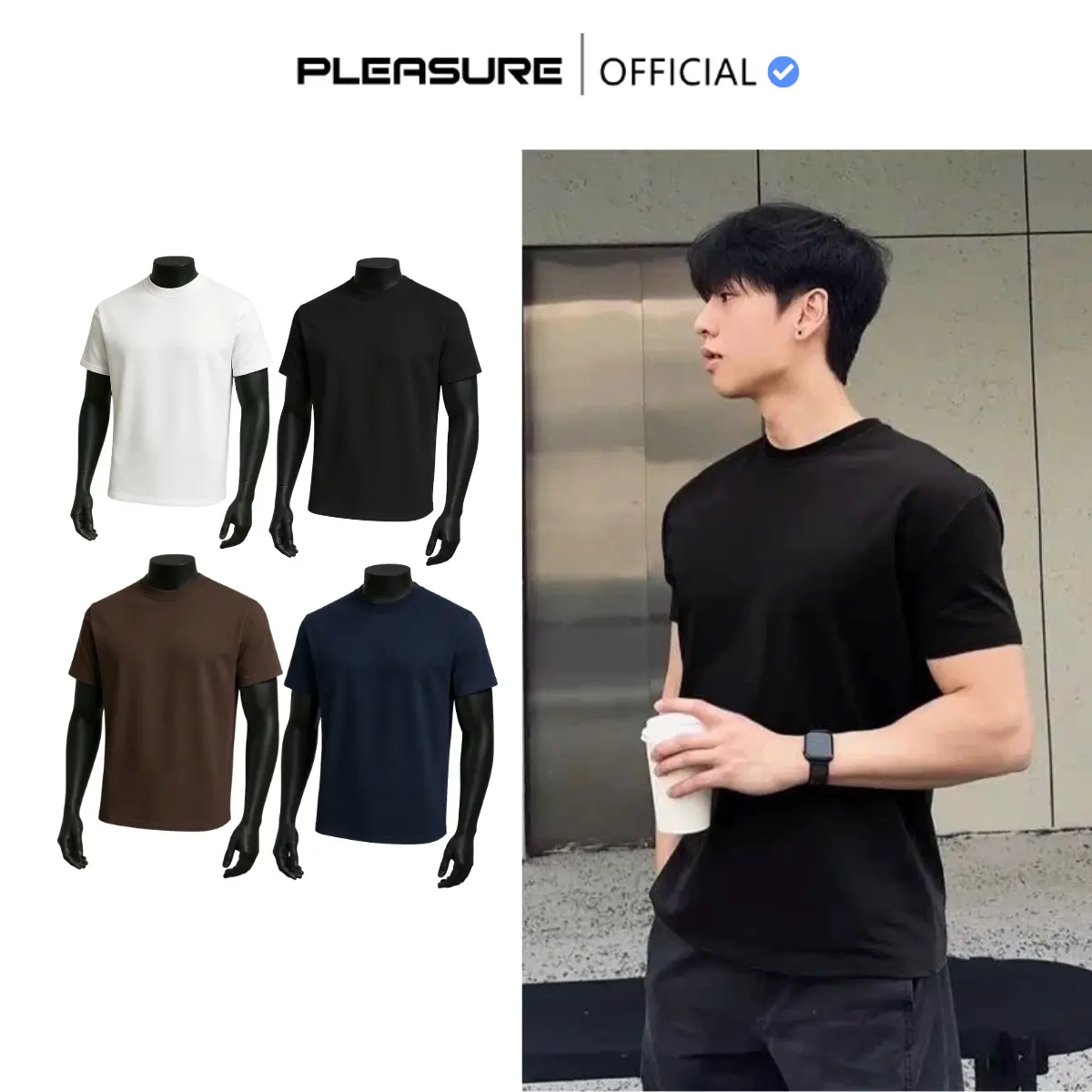 [ Phiên Bản Nâng Cấp Cleanfit ] Áo Thun Lạnh PLEASURE Form Relaxfit Tôn dáng Không ôm body Vải EM PÉ DÀNH CHO NGƯỜI LỚN VER 3SG