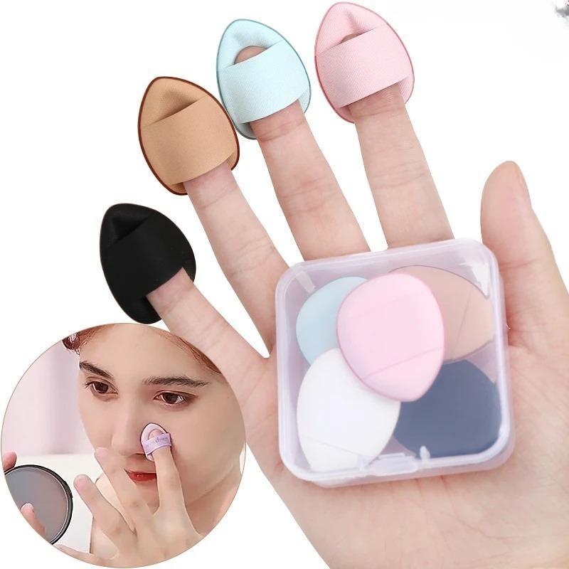 Product Introduction of 10 Pack Mini Finger Makeup Puff Soft Foundation Puff Makeup Sponge Makeup Tools 8