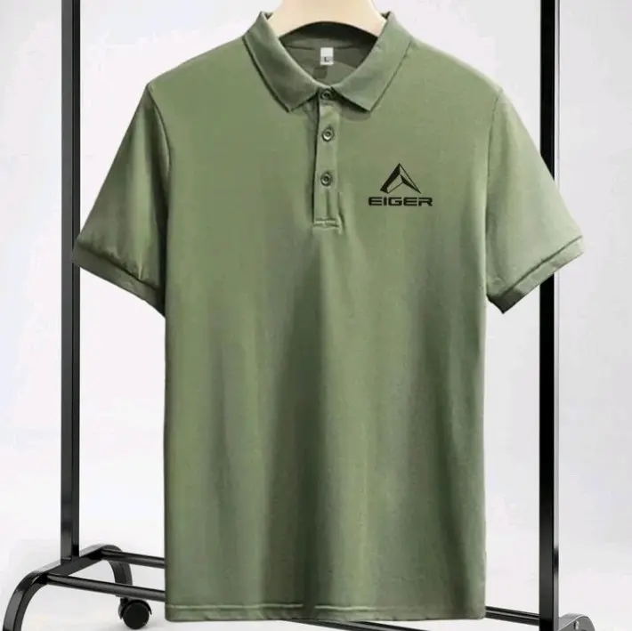 ( COD ) Polo T-shirt Premium Lengan Pendek 1223 Long Hitam Baju Kerah Dewasa Unisex Pria Wanita Kaos Distro Katun Combed