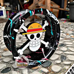 Bladu Gulungan Senar Layangan 3Inch Model 3 Palang Finishing Cat Halus Diameter 13cm Material PVC Elegan & Unik