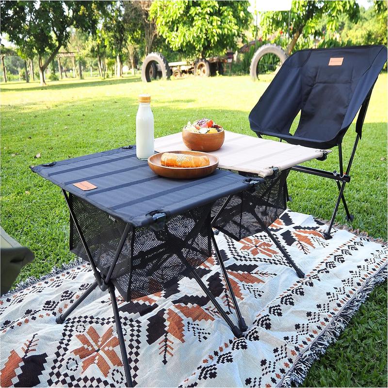 NACETURE Ultralight Backpacking Table - Collapsible Camping Table with Storage Mesh for Camping Gear Accessories, Hiking, Mountaineering, Outdoor Travel 5