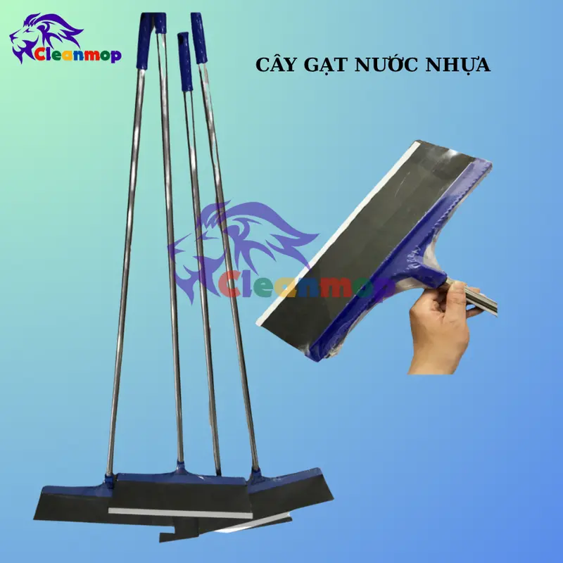 Cây gat nước công nghiệp, Cây đẩy nước, cán inox siêu bền Làm Sạch vat  dung gia dinh chổi  đẩy gạt nước cao su 1