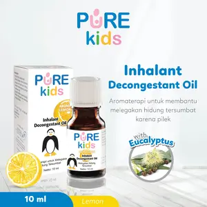 PUREKIDS Inhalant Decongestant Oil Aroma Lemon10ml - Minyak Aromaterapi Anak Meredakan Batuk Pilek