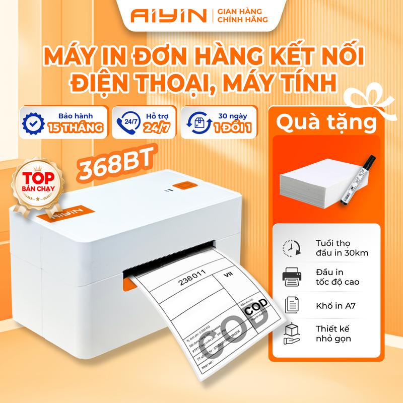 Máy in nhiệt, In đơn AIYIN 368TH, 368BT kết nối ĐIỆN THOẠI VÀ MÁY TÍNH i