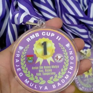 Medali Insert Paper Polos + Tali dan Ring