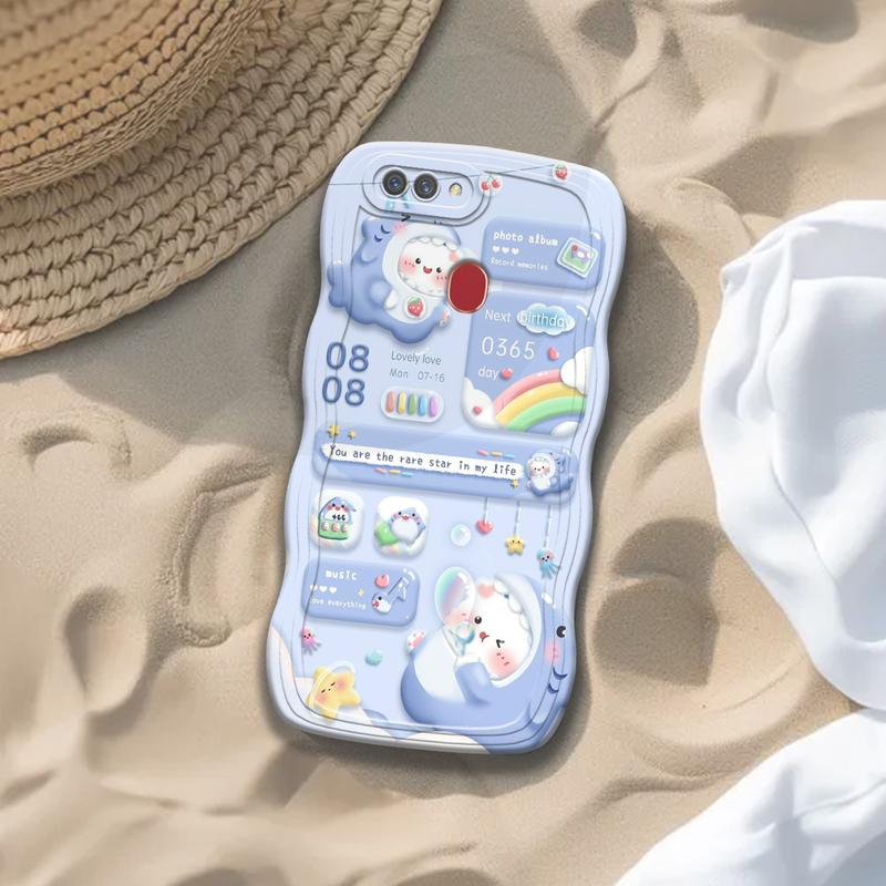 Case Gelombang Oppo A5S / A12 / A11K / A7 / F9 Motif Aesthetic Bahan Softcase silicon Lentur - Skin / Casing Handpone - Cesing Gelombang - Gelombang Case -Aksesoris Ponsel - Fashion Case - Vrial - Terlaris Cover Handphone Hardcase 2