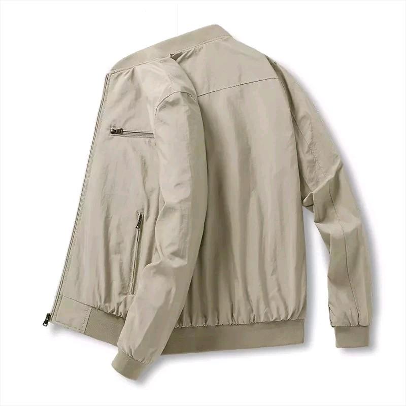 JAKET PRIA MINIMALIS BOMBER CASUAL BAHAN KATUN KEREN HANGAT Tebal Distro Hitam Custom Parka 1