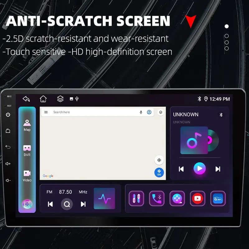 8Cores 8GB+128GB Head Unit Support Plug SIM Card IPS Car Screen Android 13 Mobile Navigasi , Built-in Fan Car Radio / FM radio player, GPS, Wifi, Bluetooth Untuk TOYOTA Daihatsu Mitsubishi android mobil Navigation 6