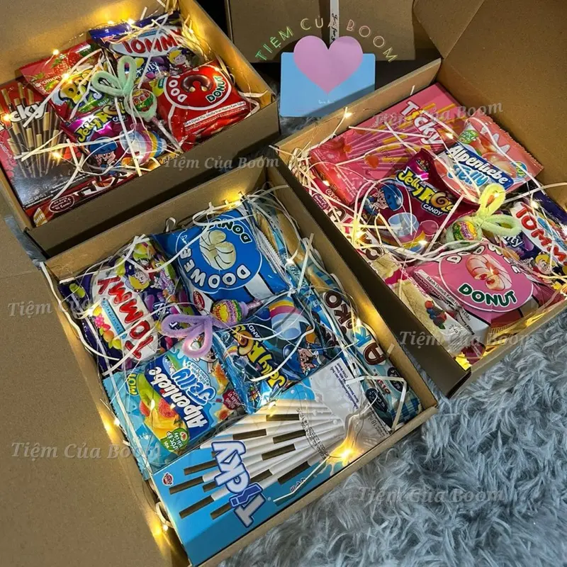Box Quà Bánh Kẹo Dễ Thương Tặng 8/3 Valentine Sinh Nhật 20/10 19/11 Quốc Tế Thiếu Nhi Cho Người Yêu Bạn Bè