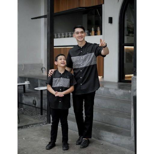 Product Introduction of Baju koko cople ayah anak terbaru pakaian muslim pria dewasa dan anak koko kurta lebaran simple elegan lembut halus baju koko lengan pendek 25