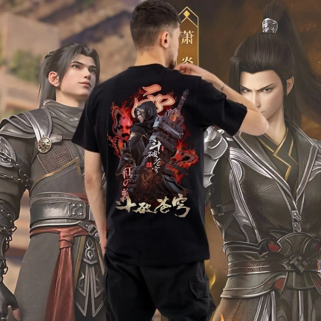 Kaos Xiao Yan Kaos BTTH Kaos Battle Through The Heavens Cotton Combed 24s Baju BTTH Baju Donghua Kaos Donghua Sablon DTF Nyaman Pendek Pria Motif Distro Santai Oblong Cowok Atasan Keren Anime Surfing