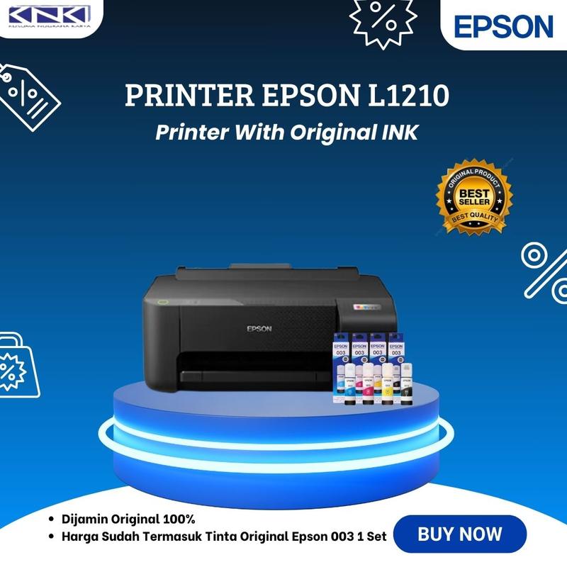 Printer Epson L1210 Pengganti L1110 Print Only Black Tinta 003 C13T00V 0