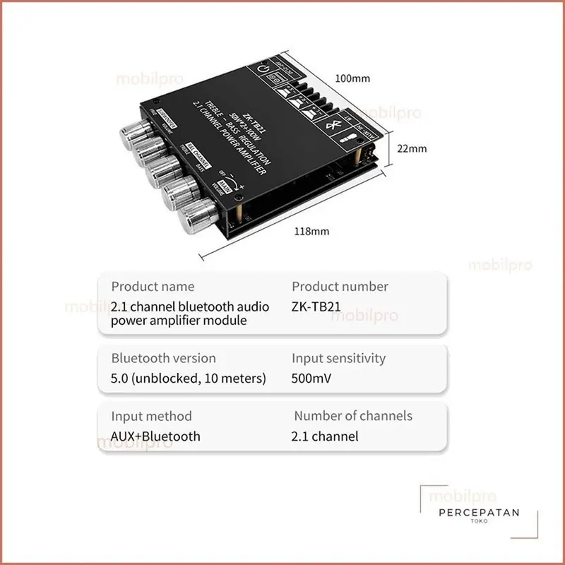 【BestLink Shop】ZK-MT21/ZK-TB21 High Performance Audio Amplifier Module Digital BT 5.0 Power Subwoofer 6