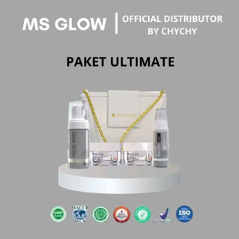 MS GLOW - PAKET WAJAH FREE GIFT ( Whitening , Acne , WhiteCellDNA, Ultimate , Luminous) 1