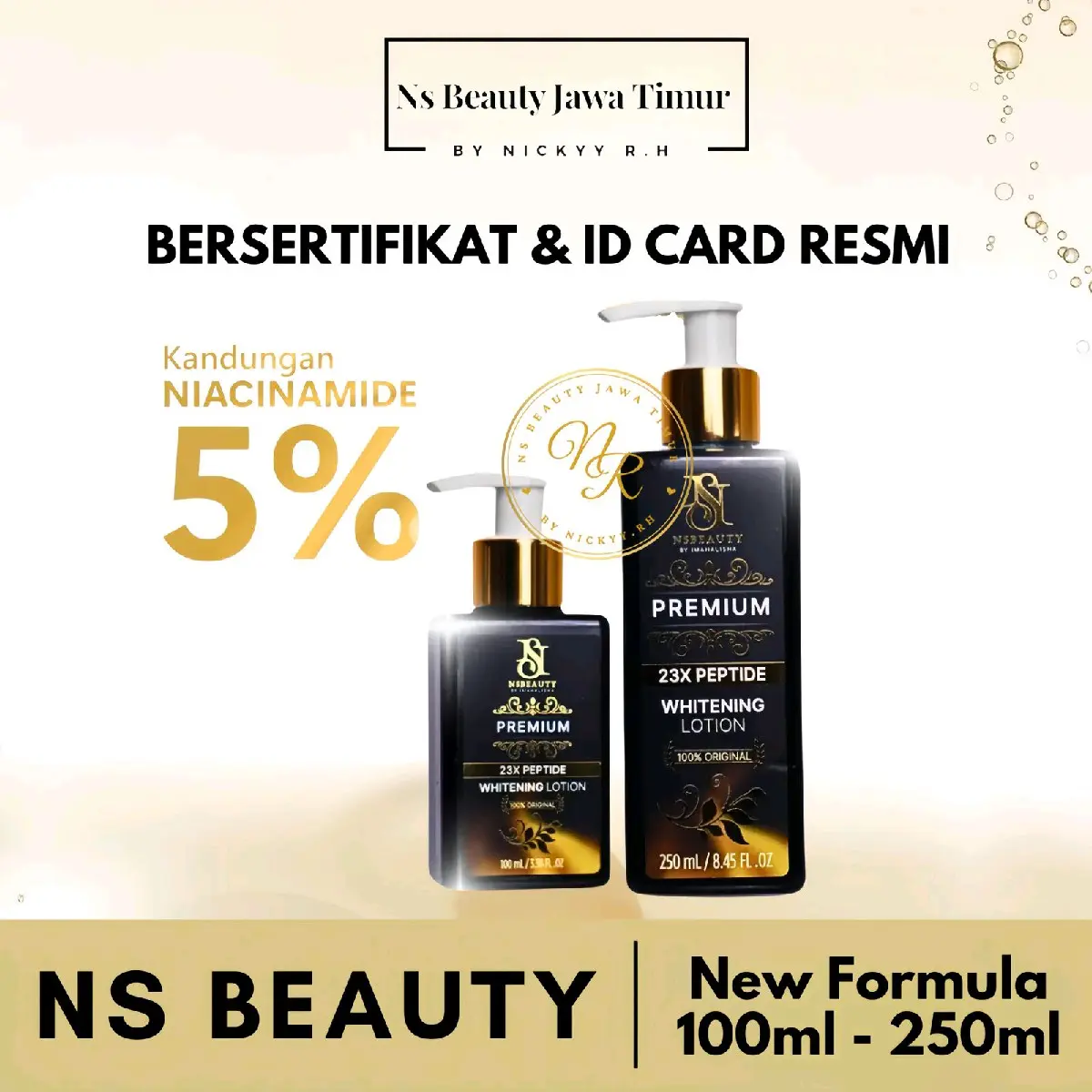 Ns Beauty Premium New Formula 23x Peptide Extra Whitening Lotion