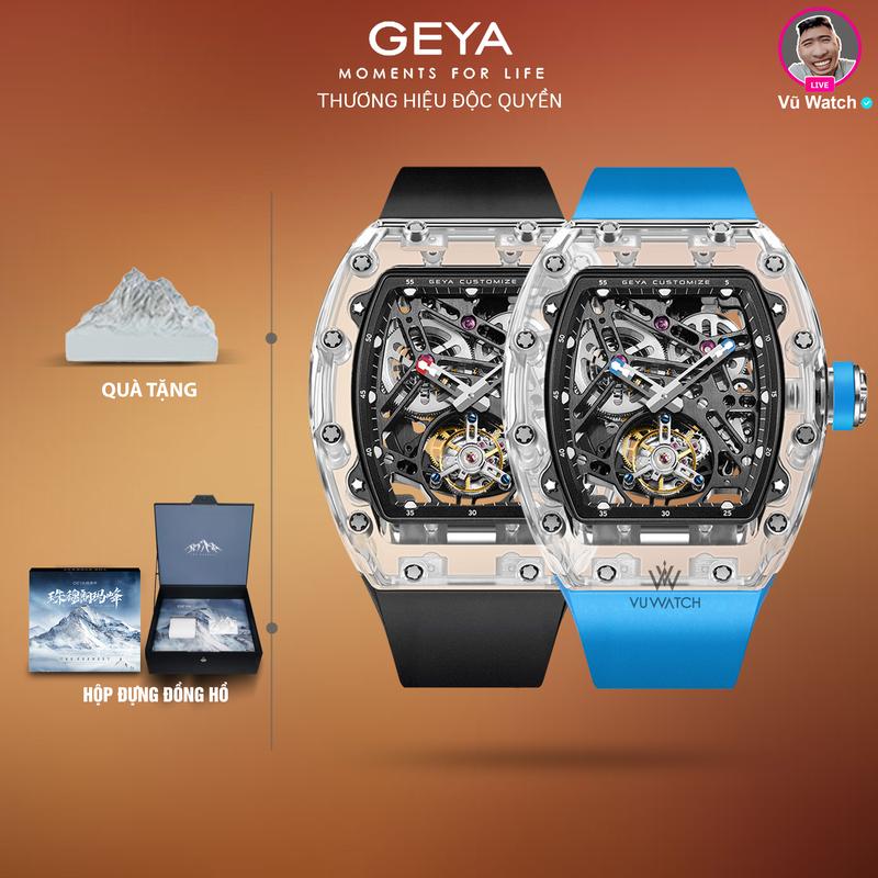 Đồng hồ cơ nam GEYA G78097 30 | Tặng mô hình núi tuyết hộp đựng
