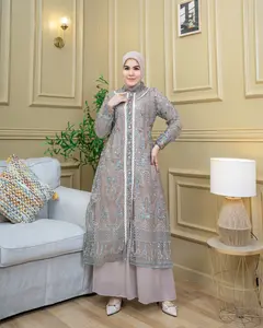 Set Inner Outer Aluna / Seragaman Pesta / Gamis Terbaru / Gamis Modern / Gamis Kondangan/Gamis Jumbo / Gamis