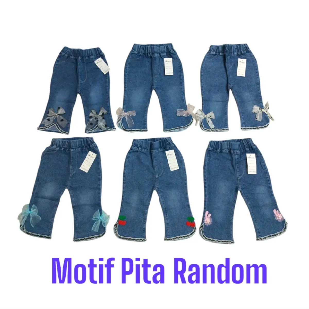 Celana 7/8 Anak Perempuan Model Pita Usia 6bulan-5 Tahun Cantik ( Harga 1 pc)