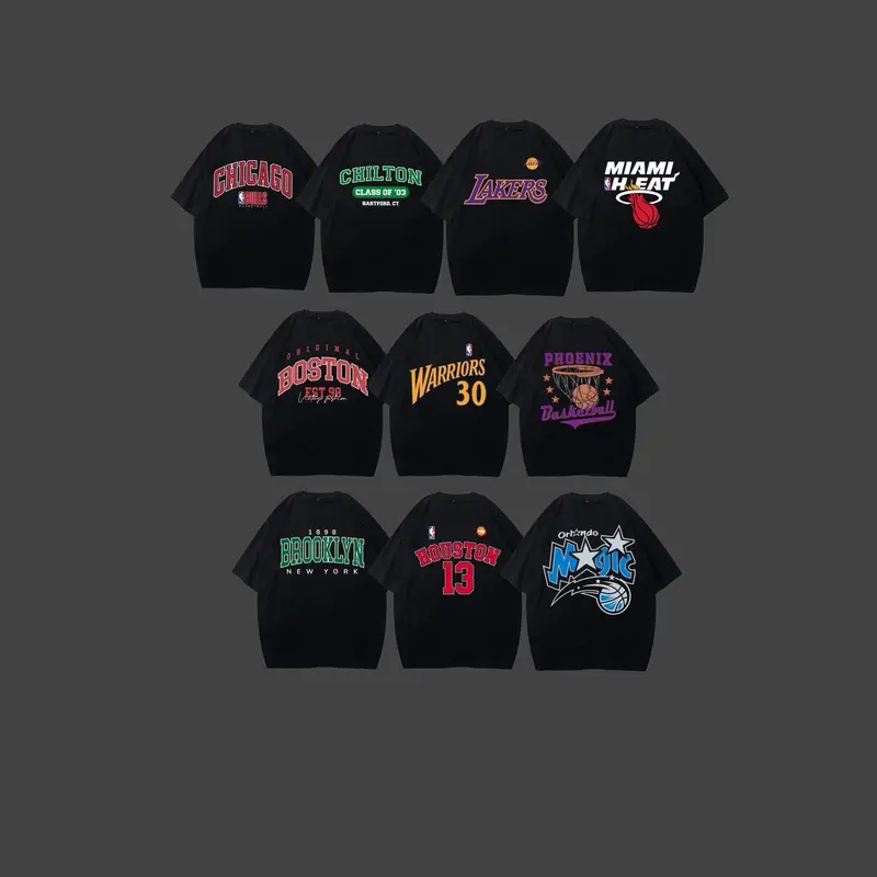 ISI 3 PCS KAOS MOTIF BASKETBALL KAOS DISTRO PRIA&WANITA UNISEX RANDOM LENGAN PENDEK FULL TAG SABLON PLASTISOL BAHAN SEMI KATUN CAMPURAN POLYSTER 1