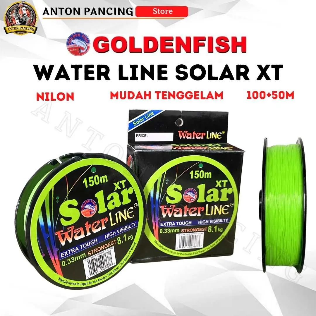 Senar Pancing Golden Fish Waterline Solar XT 150m 0,25 0,28 0,30 0,33 0,36mm Anti Kriting,Mudah Tenggelam