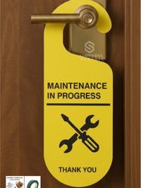 Gambar Door Signage Hanging Maintenance in Progress - Sign Office - MERAH    dari sampoerna acrylic Kab. Bogor 3 Tokopedia