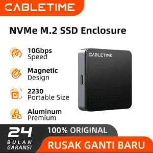 Magnetic Enclosure USB C to NVMe M.2 SSD 10Gbps CABLETIME Magsafe for iPhone Flagship Android