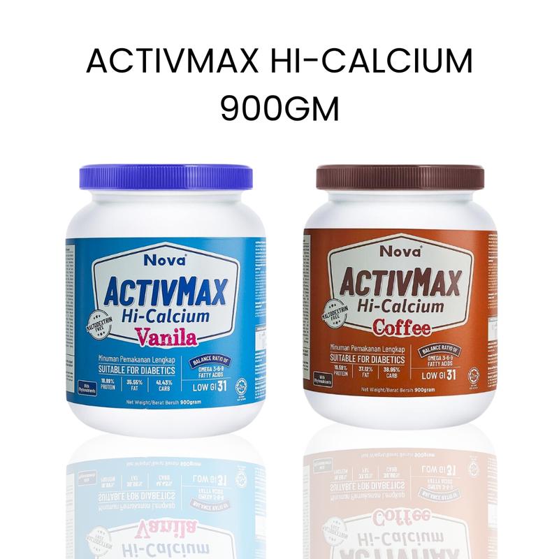 NOVA Activmax High Calcium Vanila/Coffee 900gm Health Supplements ...