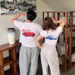 COUPLE BUNDLING Rusteze & Sally 100% Cotton Combed 24s / Kaos Couple / Baju Couple Pasangan / Kaos Boxy Oversize / Croptop