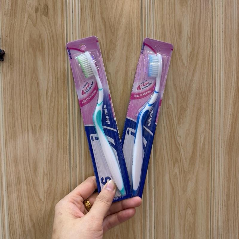 Bàn Chải Đánh Răng Siêu Mềm Lông Tơ Mảnh Chăm Sóc Răng Miệng Cho Người Lớn Tay