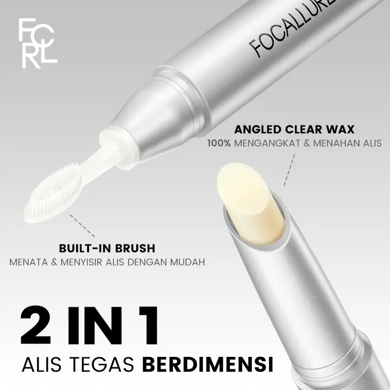 FOCALLURE Setting Eyebrow Wax Browcara Lasting 2-in-1 Built-in Brush Styling Shape Eyebrow Fluffy Lightweight Non-sticky FA-E40 5