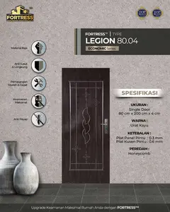 FORTRESS Pintu Baja LEGION 80.04 / Pintu Rumah  (Fullset Kusen Handle)