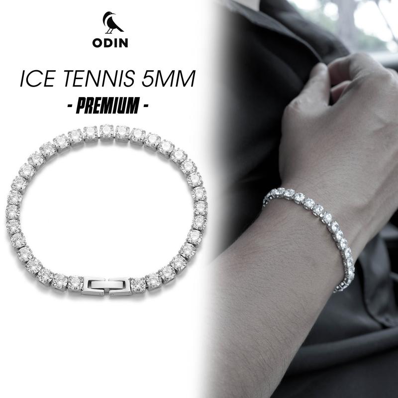 Vòng tay ODIN Ice Tennis PREMIUM 5MM I Thép Titan 316L đính đá CZ - KHÔNG GỈ - Tặng kèm nhẫn