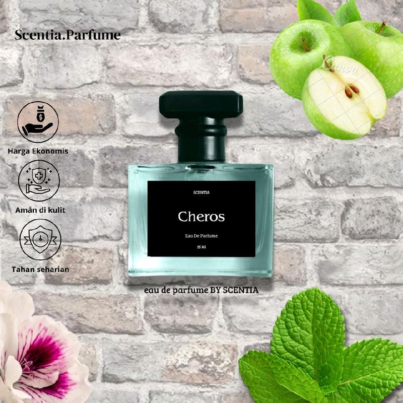 BELI 1 DAPAT 2 PARFUM - Wanita Pria [Scandalicious] [Black Apium] [Barcarat] [Sauvagez] [Cheros] [Perfume 25 Ml] Uniseks Wangi Tahan Lama. Peony Lavender Lemon Licorice Orange Laki-Laki Perempuan Bunga 4