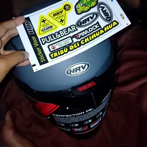 Helm HRV Maximo Spoiler Visor Flat SNI Kekinian visor clear/smoke