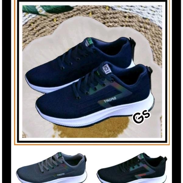 SEPATU SNEAKERS TERBARU PRIA BESTSPORT Casual Karet Shoes Hitam 0