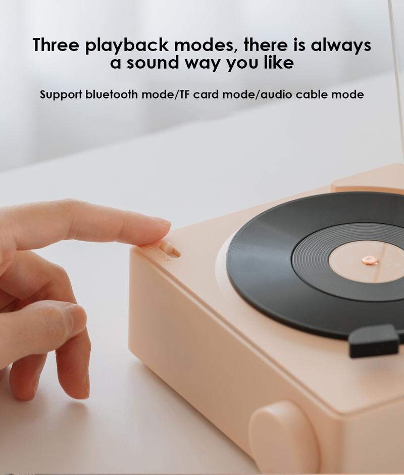 Product Introduction of New alarm clock speaker multifunctional atomic Vintage vinyl Bluetooth speaker phone computer desktop small audio Retro Stereo for Smartphone 29