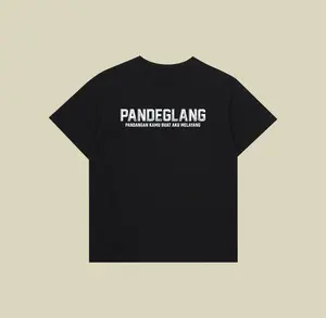 Kaos kota Pandeglang T-shirt  Plesetan Kota Pandeglang bahan katun combed adem lembut nyaman dipakai Hitam