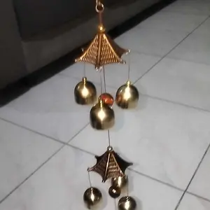 Lonceng Angin/Lonceng Hiasan Pintu/Fungling Wind Chime/Lonceng Gantung Bahan Tembaga Untuk Pintu Hadiah Buah Dinding Ramadan ekstraseru nikel modern dekorasi gantung Mobil
