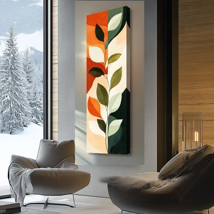 AV42 Lukisan Kanvas  pemandangan pohon   plus Frame siap pajang untuk hiasan  Ruang Tamu Rumah atau Tempat Usaha Anda Lukisan Dinding Aesthetic modern art