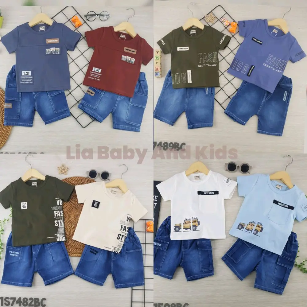 SETELAN USON CELANA JEANS ANAK COWOK BABY BOY SJJ